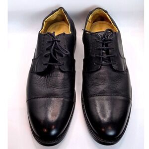 Belvedere Duke Cap Toe Oxfords Black Leather Lace Up Dress‎ Shoes Men 9.5 D